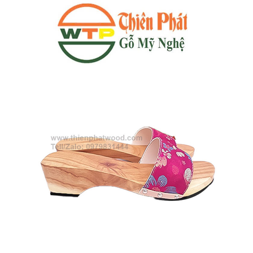 guốc mộc nữ mang áo dài