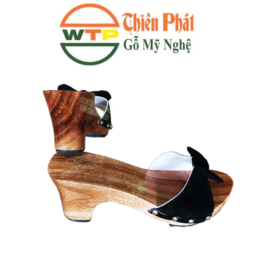 guốc mộc cao 7cm cho nữ phù hợp mang áo dài, chụp ảnh