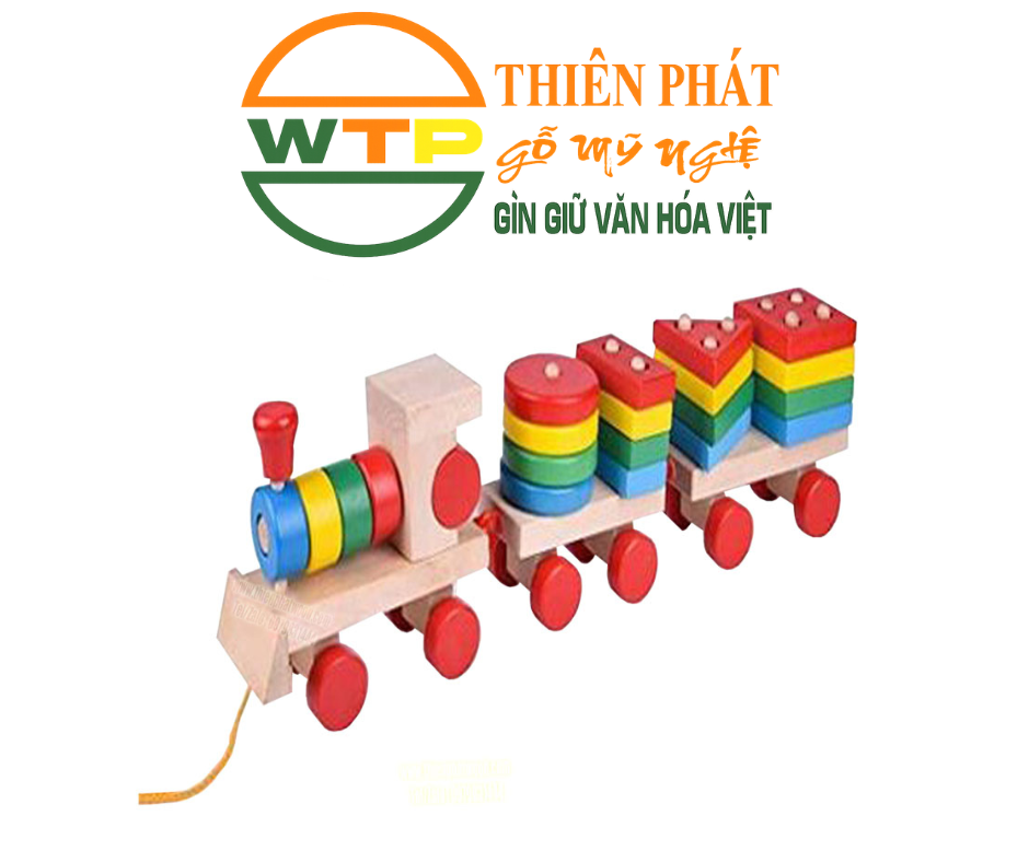 xe tàu hỏa bằng gỗ cho bé